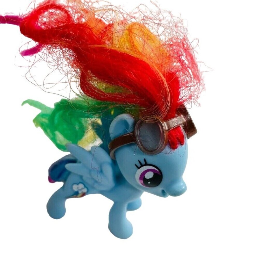 Lot 3 My Little Pony G4 Brushable White Unicorn Pink  Horse Blue Horse Wings - Picture 3 of 5